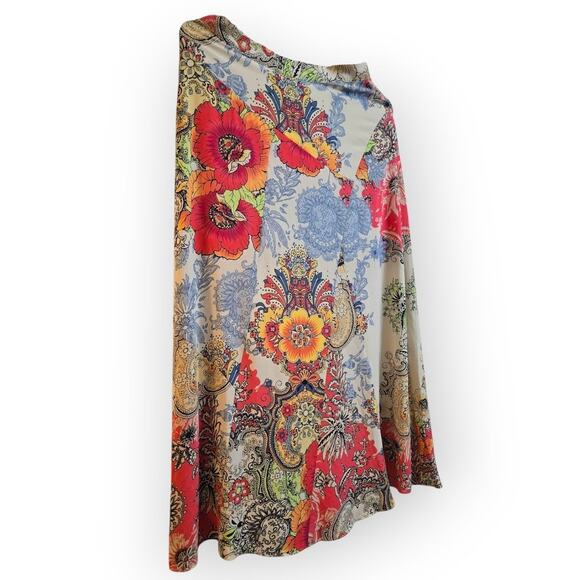 Chico’s Multicolor Floral A-Line Skirt Women’s 0.5 / US Small-Medium - Picture 3 of 9